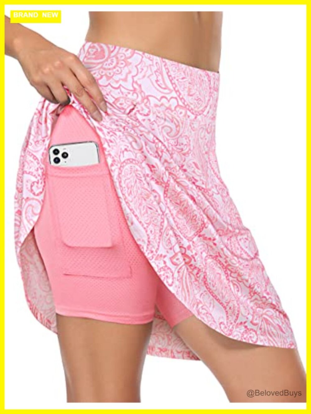 Fulbelle Golf Skorts for Women Knee Length High Waisted A-Line Tennis Skort
